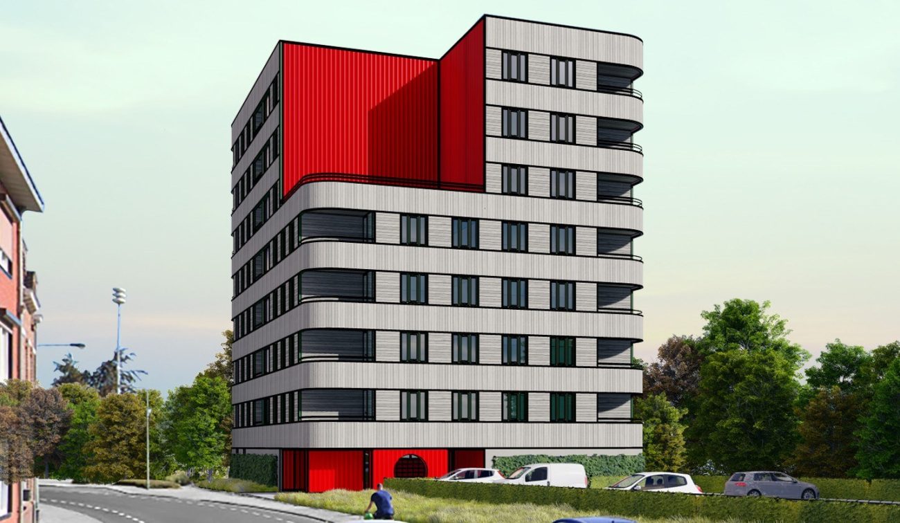 Impressie Houtskeletbouw Dorpstraat Brunssum straat beeld